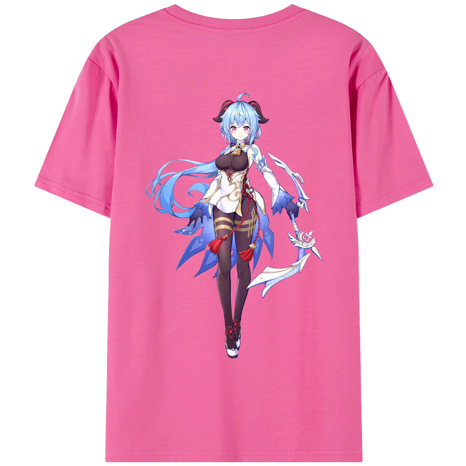 げんし神 甘雨 かんう genshin Ganyu レディース半袖Tシャツ(バックプリント)